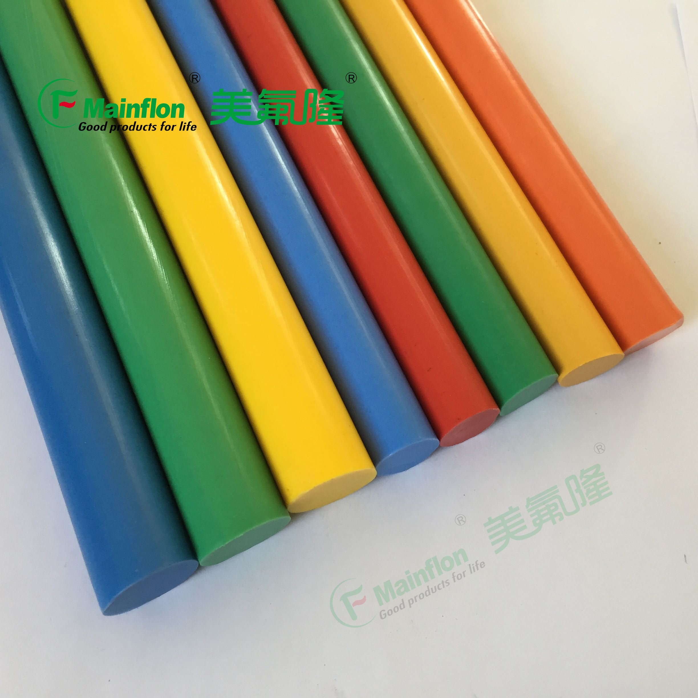 Blue PTFE Rod, Blue polytetrafluoroethylene plastic rod