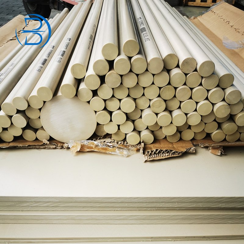 Natural color PEEK Plastic rod gf30 black peek rod