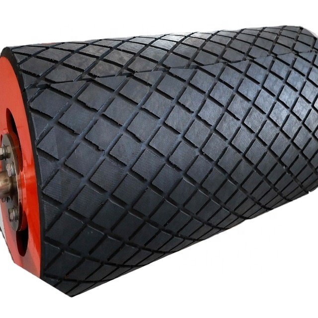 high wear resistant CN layer conveyor mini diamond pulley lagging rubber sheets for mining industry