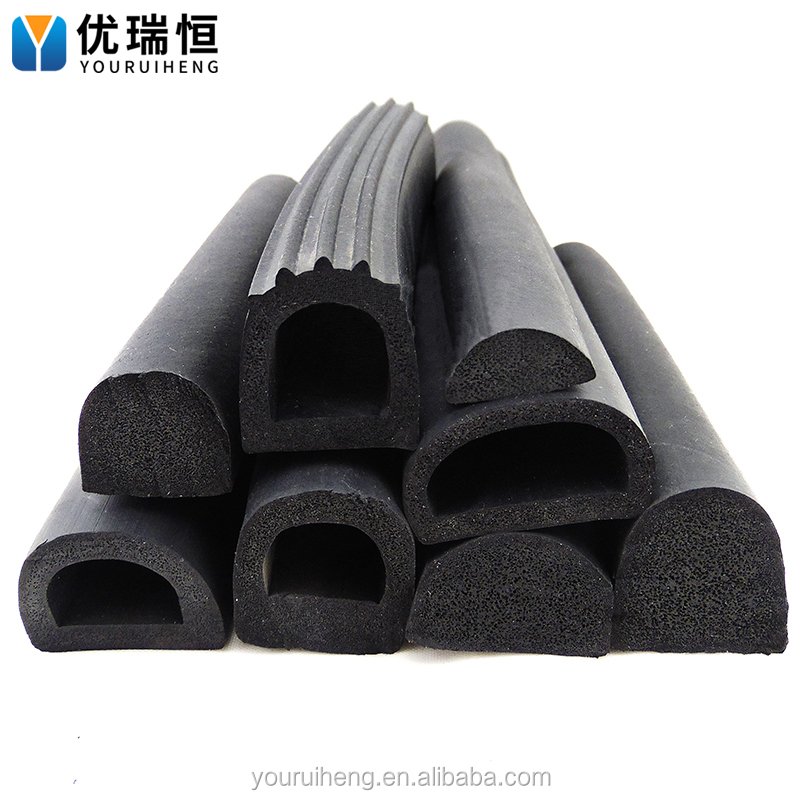 U shape epdm ethylene propylene rubber foam seal, edge anti-collision protection, soft foam sealing strip.