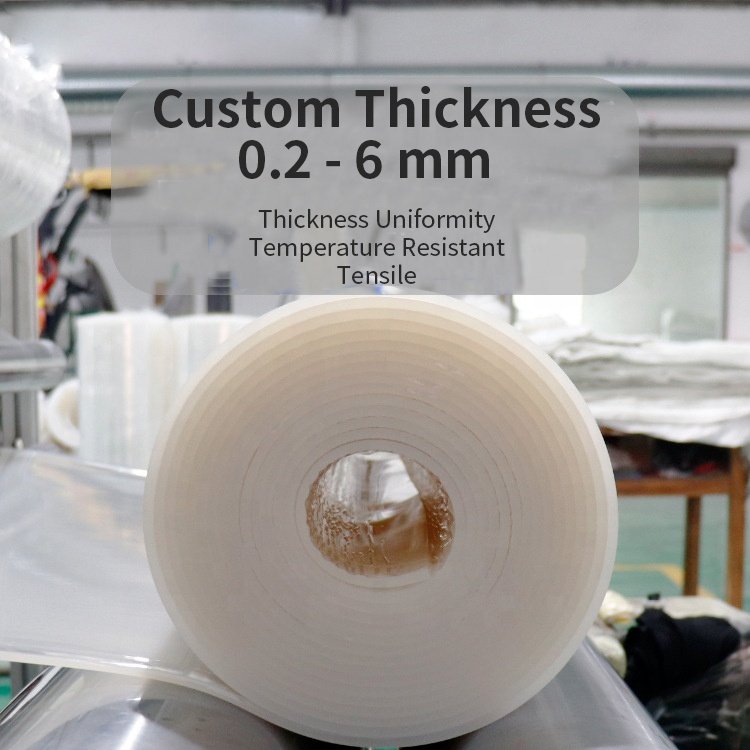 Custom white 1mm 2mm thickness 1m width heat resistance transparent silicone rubber sheet
