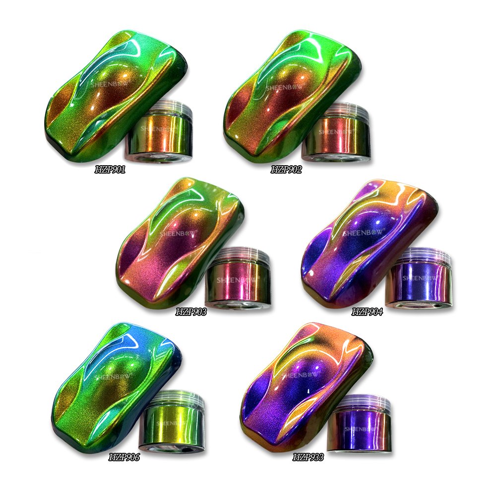 Sheenbow High Quality Unicorn Ultra Aurora Chrome Chameleon Pigment Hyper Shift Paint Blue Color Changing Pigment