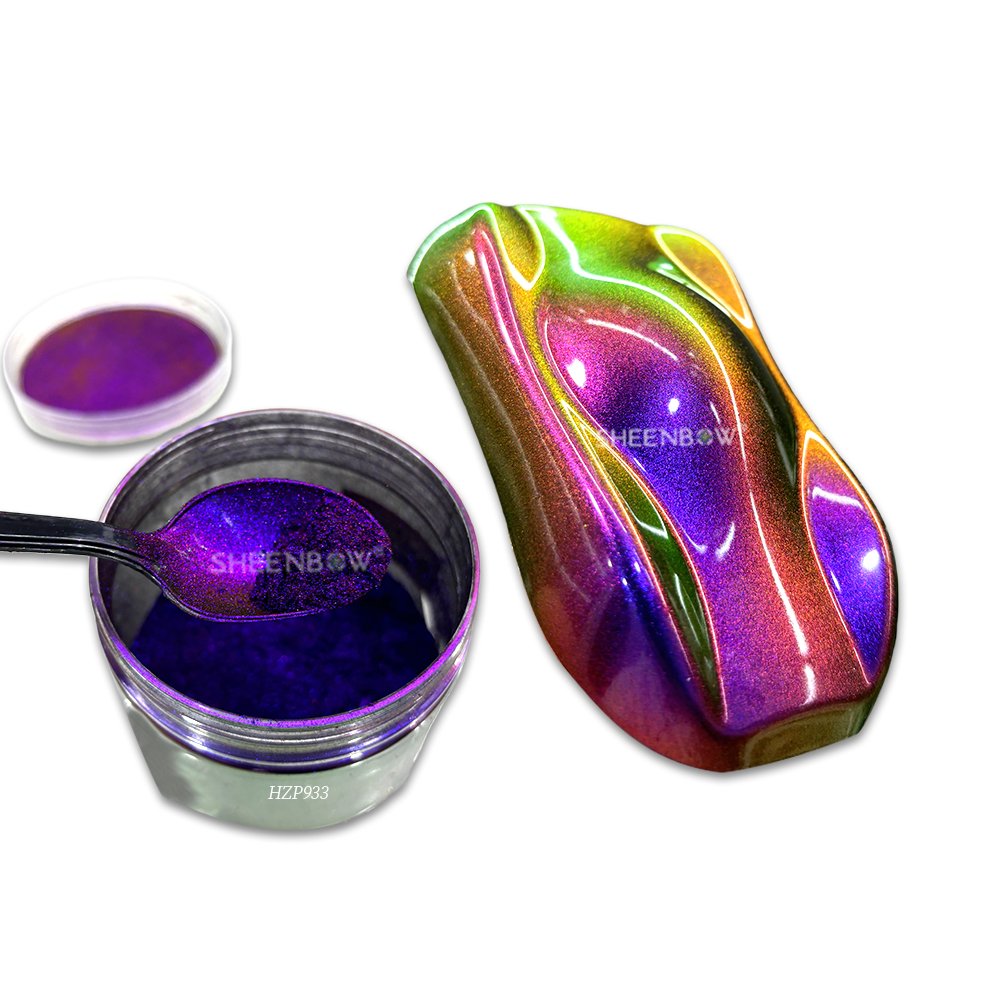 Sheenbow High Quality Unicorn Ultra Aurora Chrome Chameleon Pigment Hyper Shift Paint Blue Color Changing Pigment