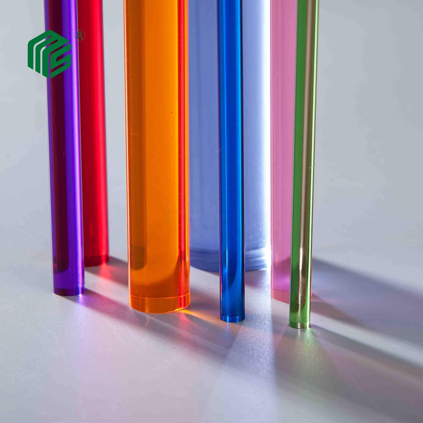 Mingshi customized extrusion 100% virgin PMMA colored clear acrylic rod high transmission for decorative lighting