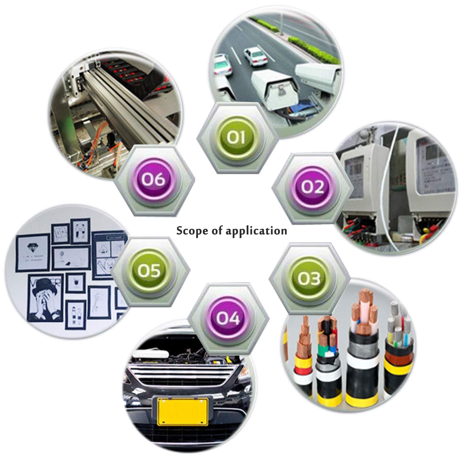 Electrical Tape,Easy-Wrap,Flame Retardant,Multi-Color,Great for General Home&DIY,Automotive,Electrical,Labeling Craft Project