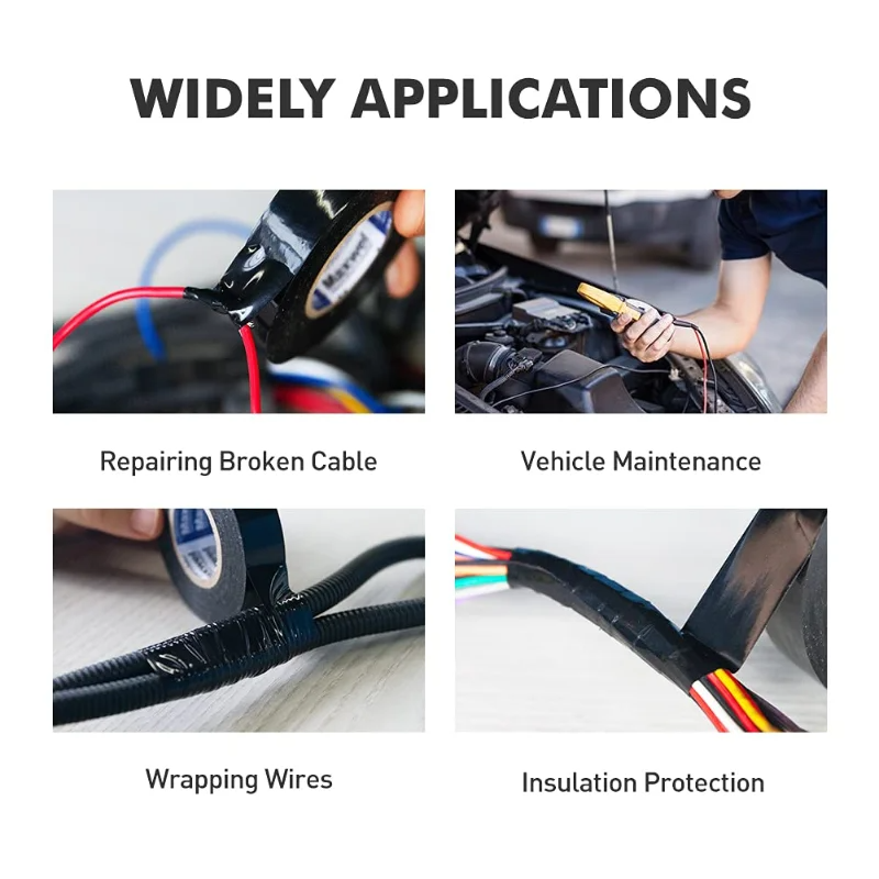 Electrical Tape,Easy-Wrap,Flame Retardant,Multi-Color,Great for General Home&DIY,Automotive,Electrical,Labeling Craft Project