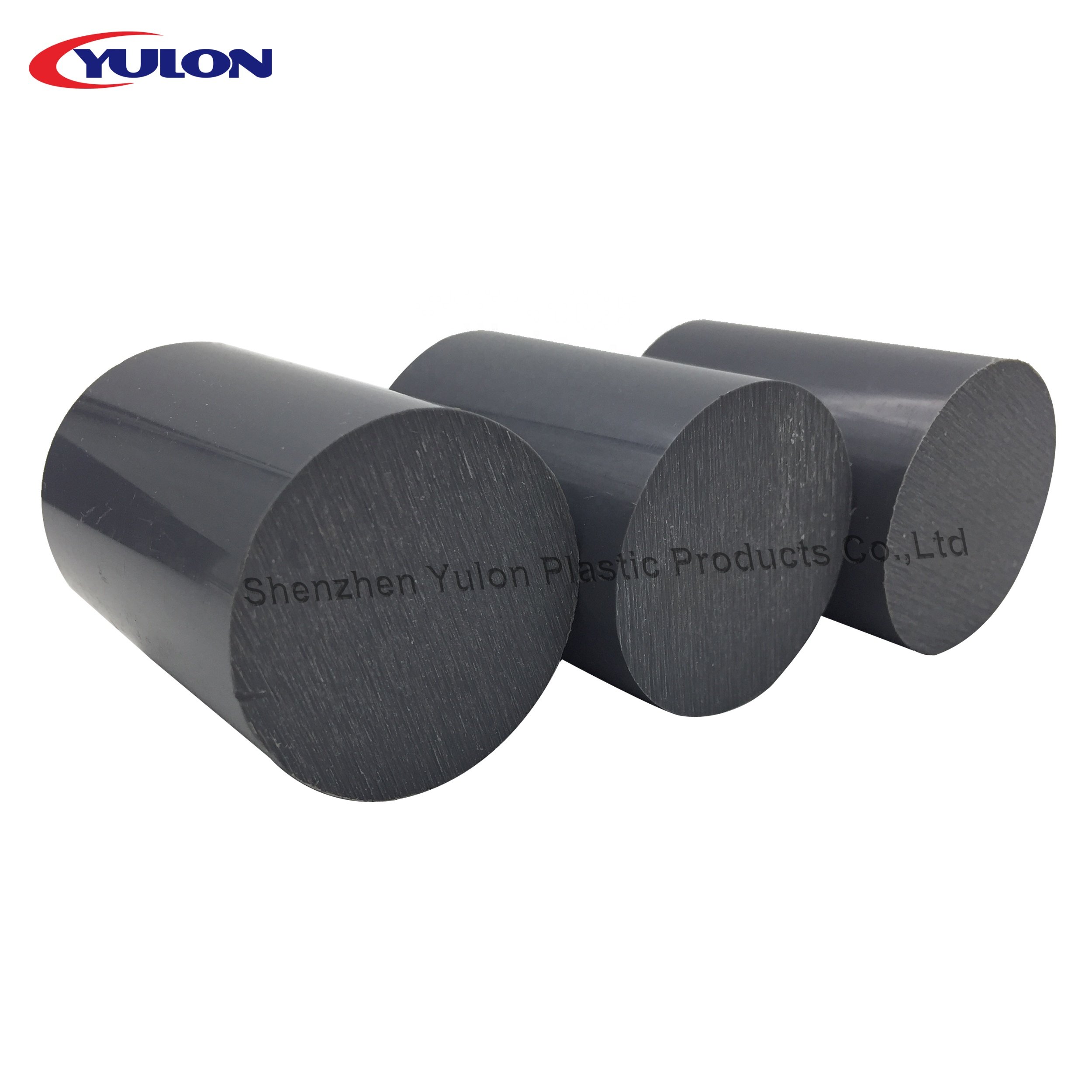 High Surface Hardness UPVC Cast Extruded Grey Rod Made from Durable PVC Material