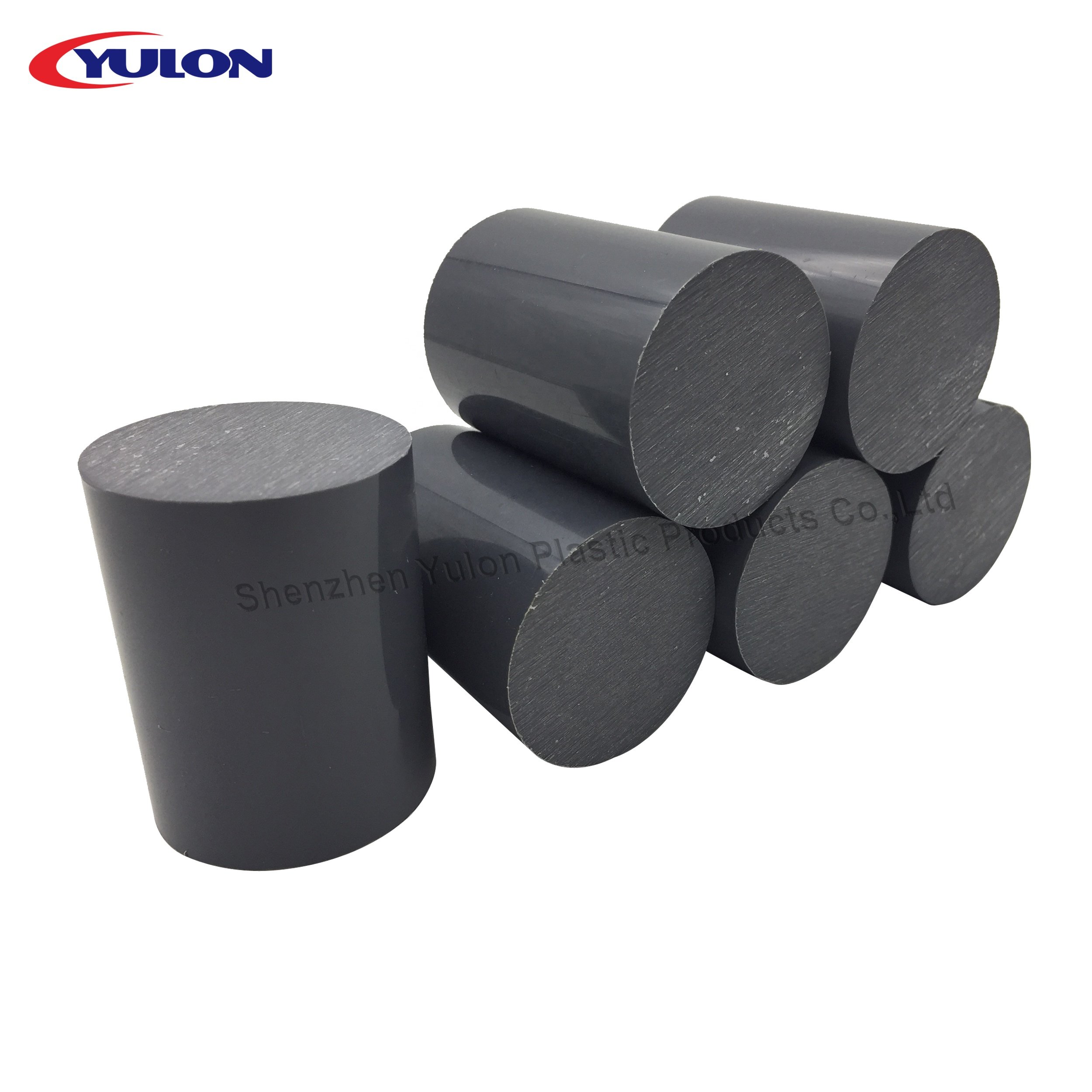 High Surface Hardness UPVC Cast Extruded Grey Rod Made from Durable PVC Material