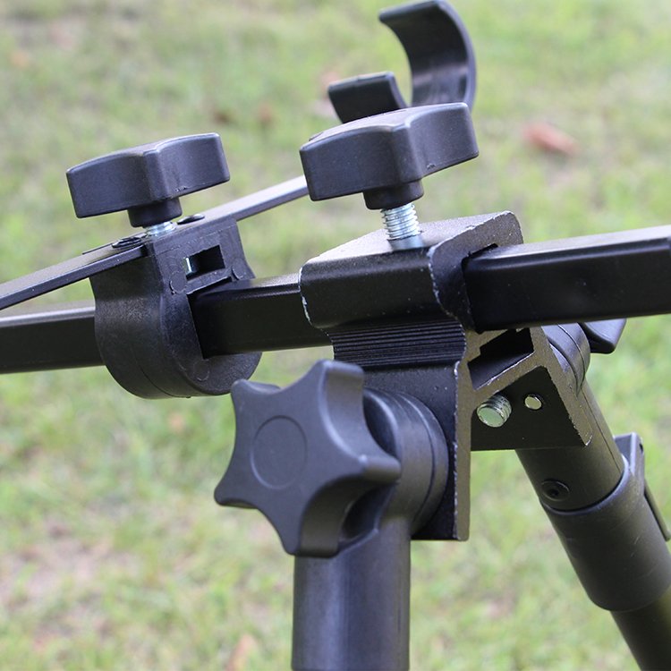 China In Stock Adjustable Aluminum River barbel Tripod Carp Fishing Rod Pod