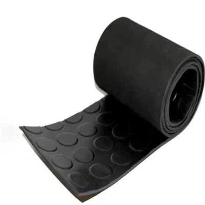 Industrial Rubber Floor Sheet Roll SBR Safety Slip Skate-Spike Flooring Mat
