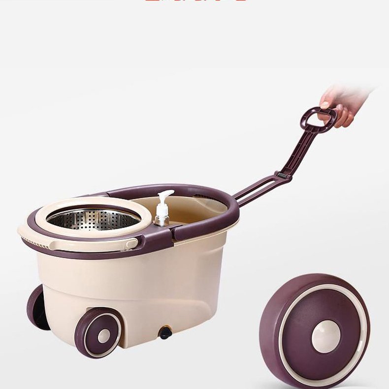 Easy Life 360 Rotating Magic Spinning Mop Bucket Floor Cleaning & Mopping System with 2 Microfiber Refills Liquid Dispenser
