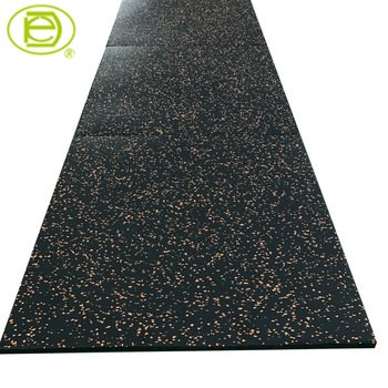 Black with pink spots Shockproof Rubber Flooring Roll
