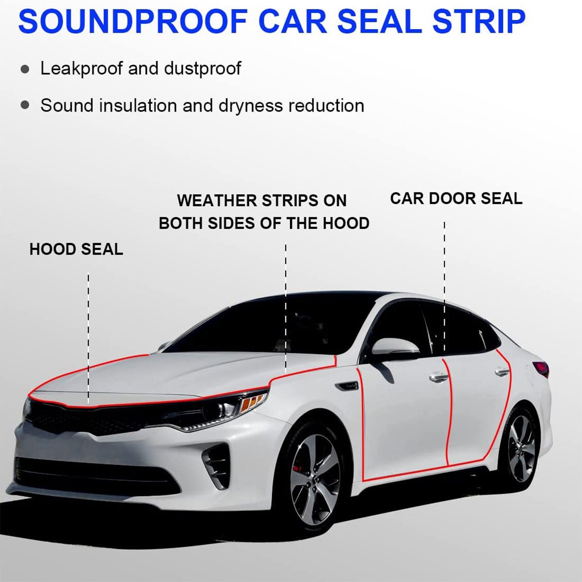 Car Door Rubber Seal Strip Automotive Weather Stripping for Boats, Automobile, RVs, Trucks, and Home Applications