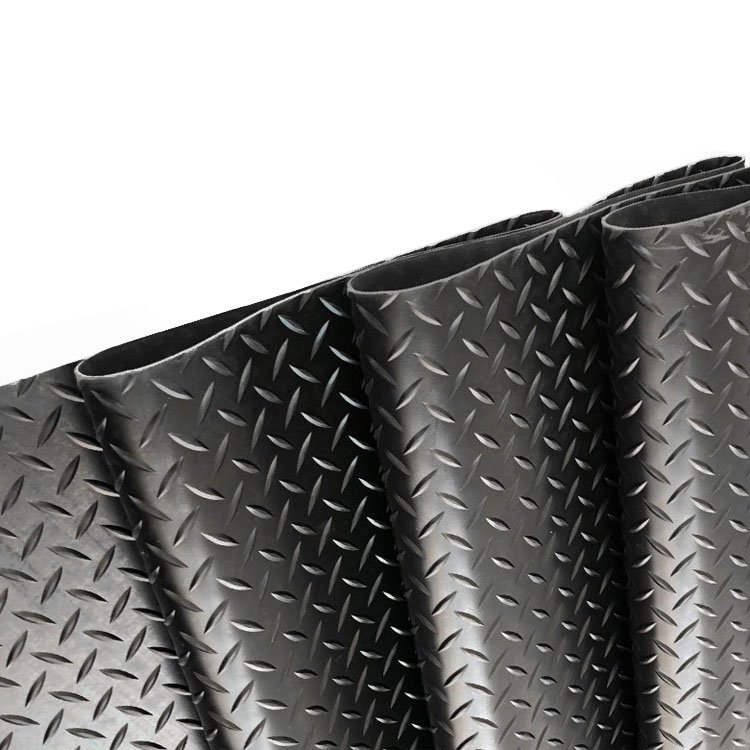 Factory Industrial Gym Rubber Sheet 3mm 10mm Round Stud Rubber Pattern Anti Slip Rubber Floor Mat