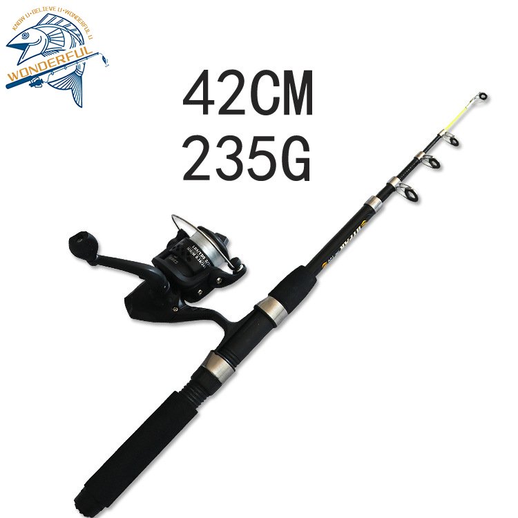 1.5m Telescopic Pole Kids Sea Fishing Lure Spinning Rod Kit With Spincast Reel and Tackle Box
