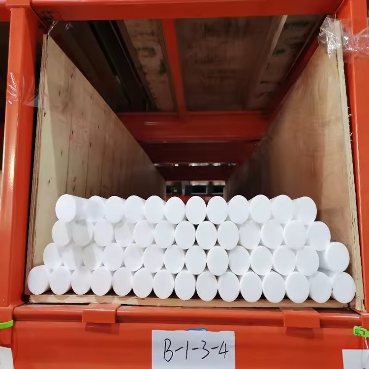 free sample plastic product pctfe bar customized size round long ptfe moulded rod solid hard plastic rods