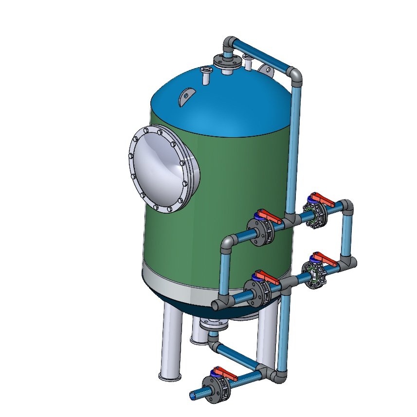 Large Scale Seawater Sand Filtration Filter