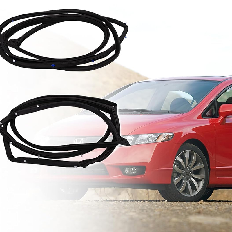 Car auto Front door frame rubber strip sealing strip Rubber Weatherstrip Compatible with For Honda Civic Sedan