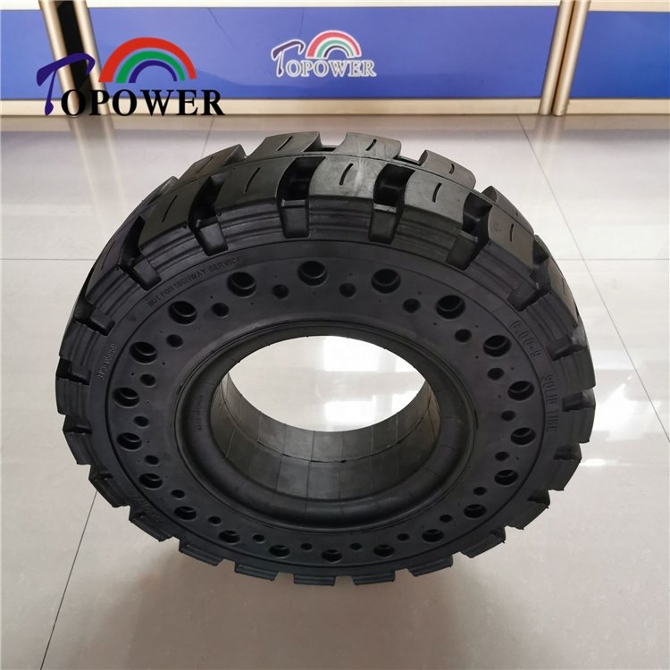 Industrial Solid Tires 7.00-12 28x9-15 300x100 350x100 360x100 400x100 with Hole for Forklift/Sweeper