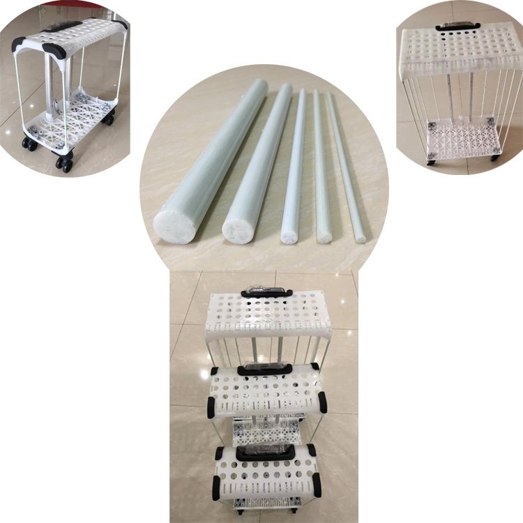 3mm 4mm 5mm 6mm 7mm 8mm Pultruded white fiberglass poles for luggage frame ribs