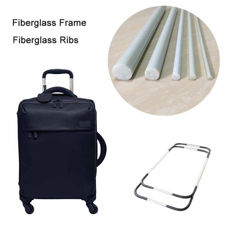 3mm 4mm 5mm 6mm 7mm 8mm Pultruded white fiberglass poles for luggage frame ribs