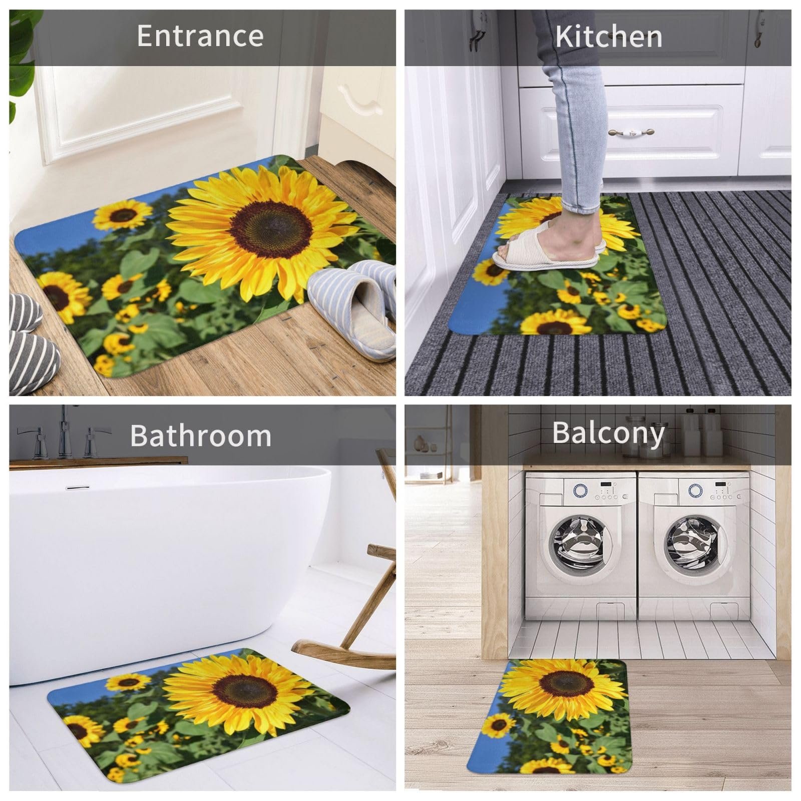 Custom Rug Personalized Door Mat with Picture Logo Name Text Non-Slip Washable Printed Floor Mats Carpet Bedroom Outside Inside