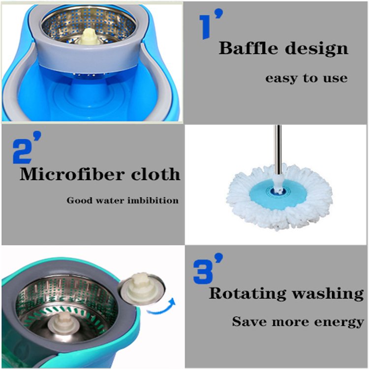 Mop And Bucket Set 360 Spin Magic Mop Best Selling Easy Cleaning 360 Spin Magic Mop And Bucket Set