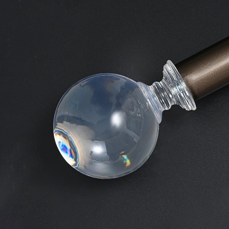 Factory Customization Curtain Rod Finials Transparent Crystal Curtain Finials For Curtain Rods Accessories