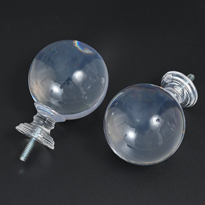 Factory Customization Curtain Rod Finials Transparent Crystal Curtain Finials For Curtain Rods Accessories