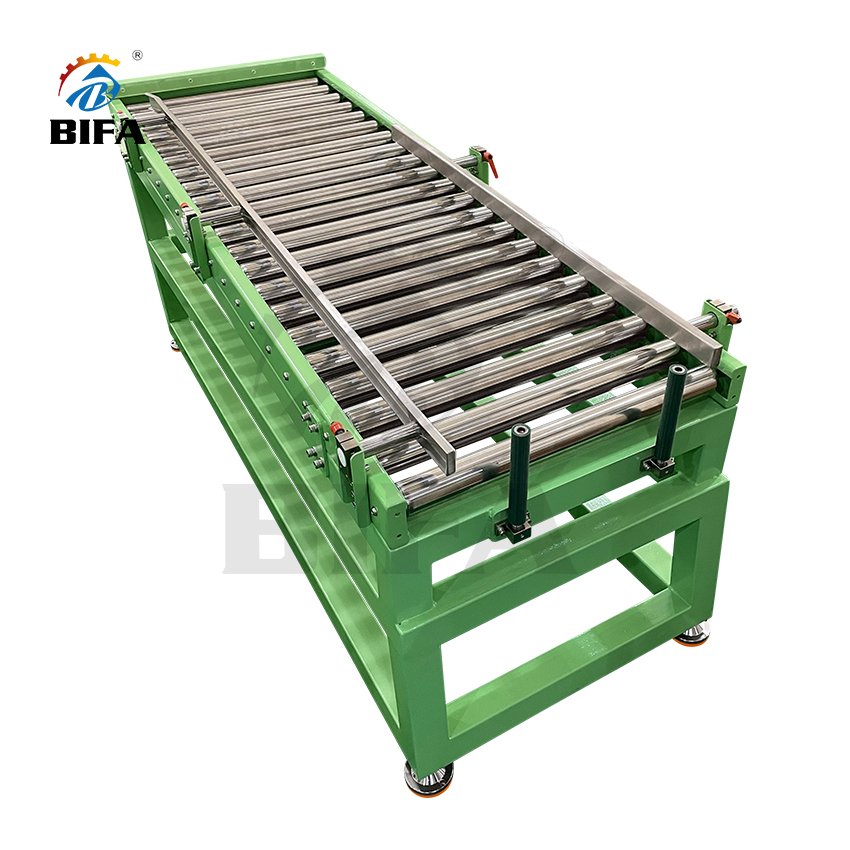 Bifa Stainless Steel shelf auto-facing non powered gravity track roller conveyor line for box light duty