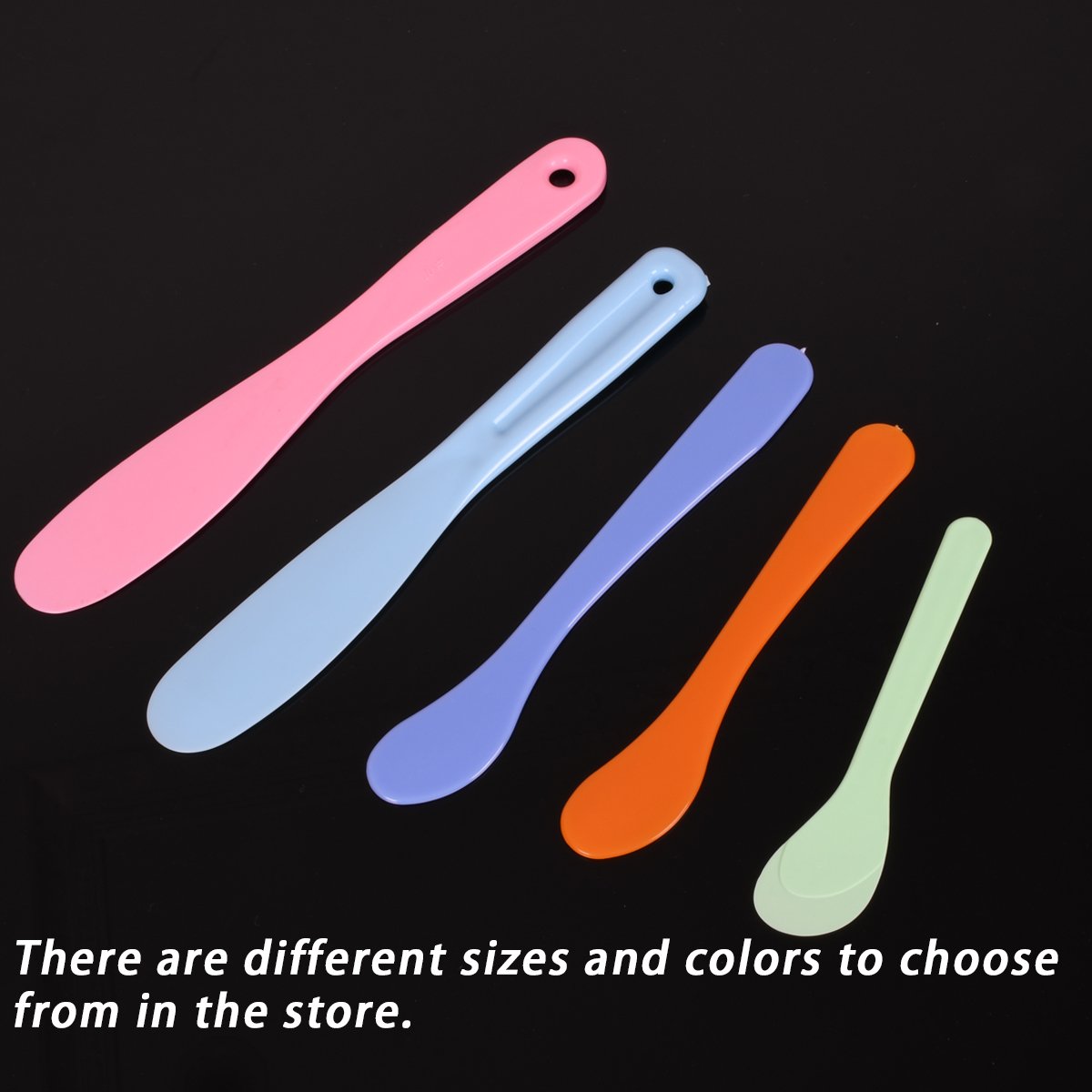 13CM Mini Plastic beauty tool transparent handle facial Cream applicators body Spoon mixing stirring rod Cosmetic Mask spatula