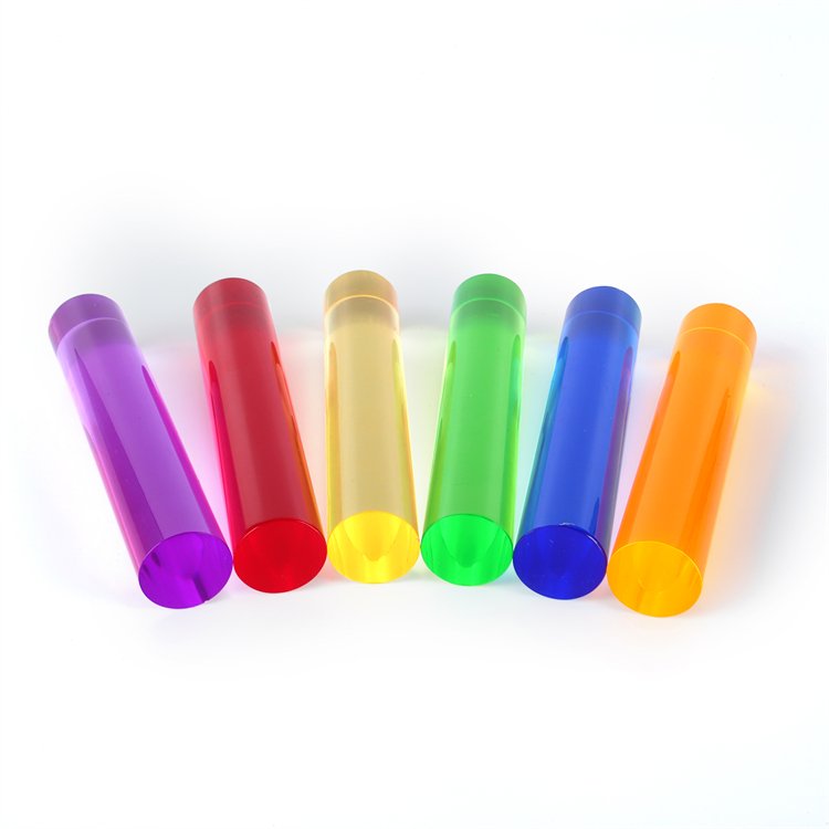 Polished colored acrylic stick rods PMMA round acrylic bar Multiple colors acrylic rod in Various size