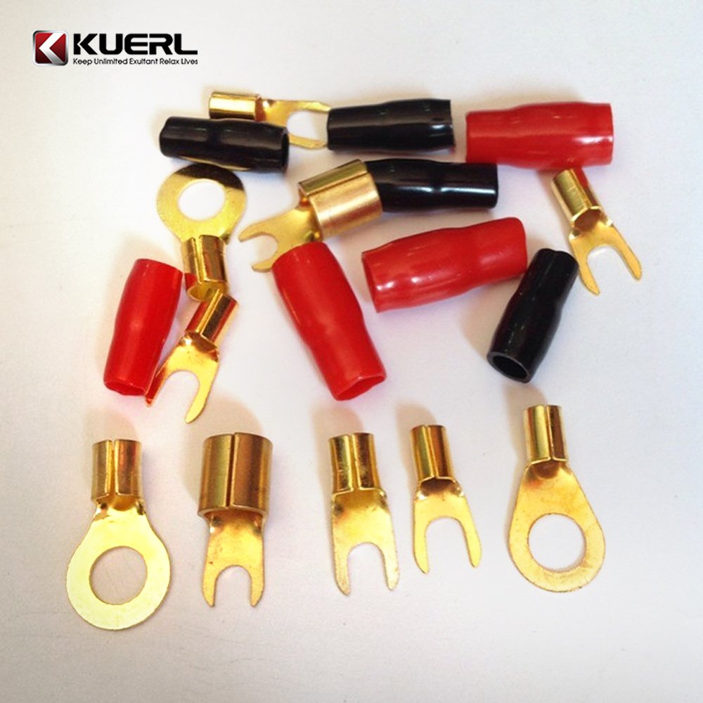 Pure copper O shaped U shaped car power wire terminal 2GA~10GA car battery terminal
