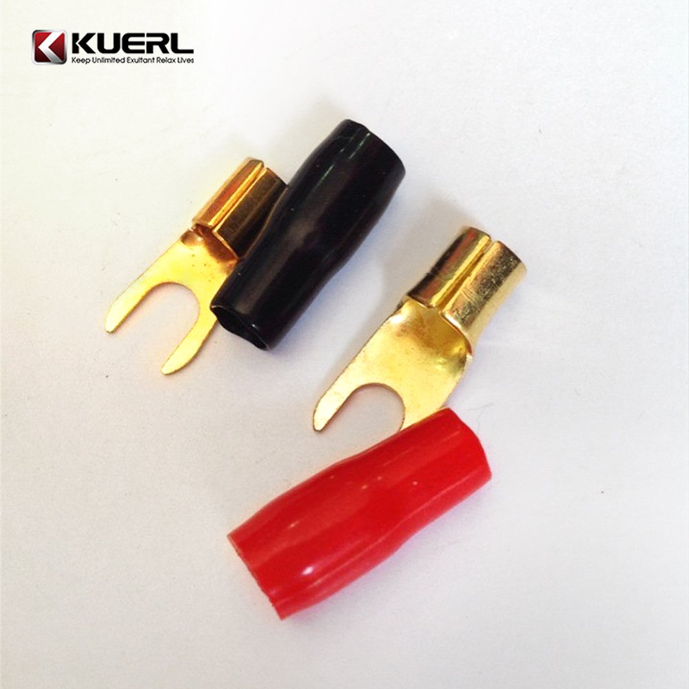Pure copper O shaped U shaped car power wire terminal 2GA~10GA car battery terminal