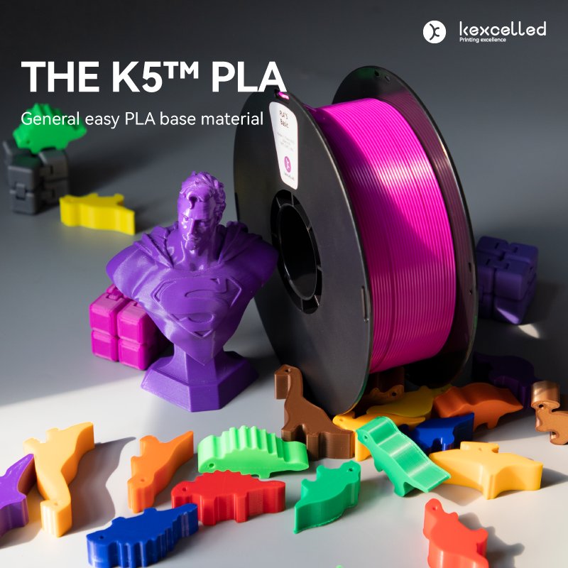 Kexcelled Pla+ Flexible Plastic Rods Super Tough 1.75Mm Good Selling Light Brown Pla Filament 3D Printing Material