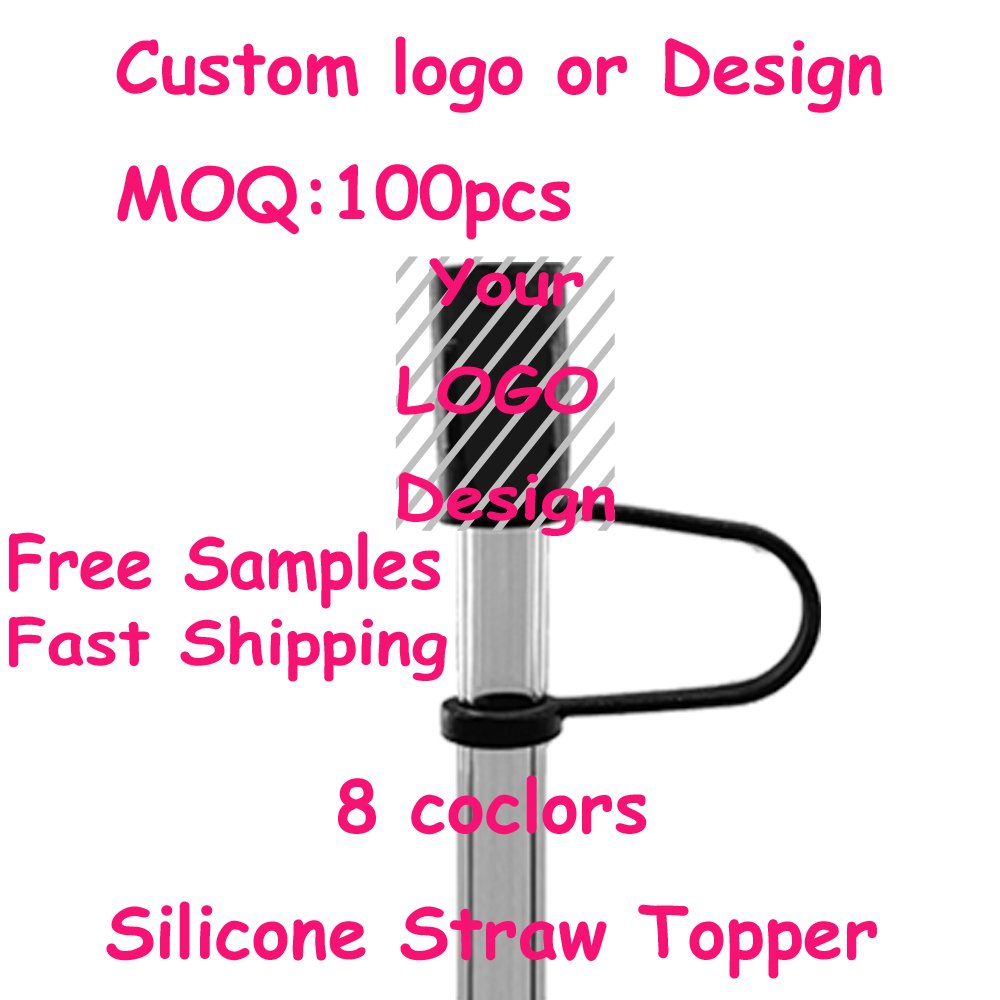Fashion Wholesale 10mm Silicone Straw Topper Cover Hot Selling Game Anime Straw Topper Custom LOGO With PVC Decoration Party Bar