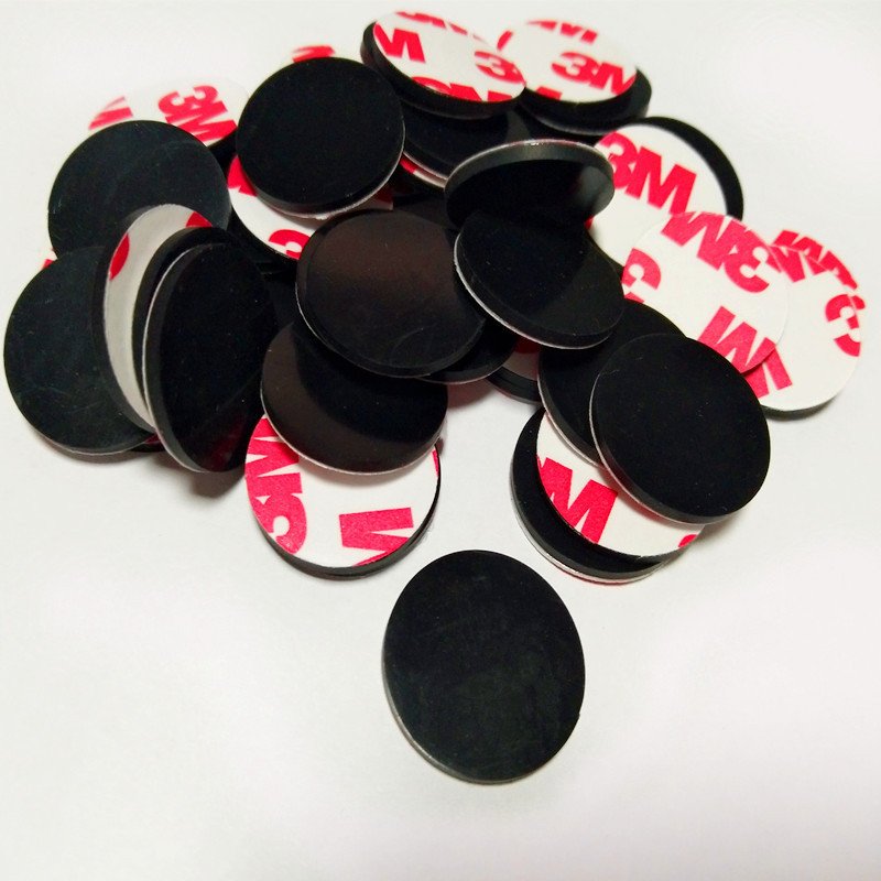 Free sample customized round custom self adhesive sticky silicone rubber sheet bumper feet dots protecting pad