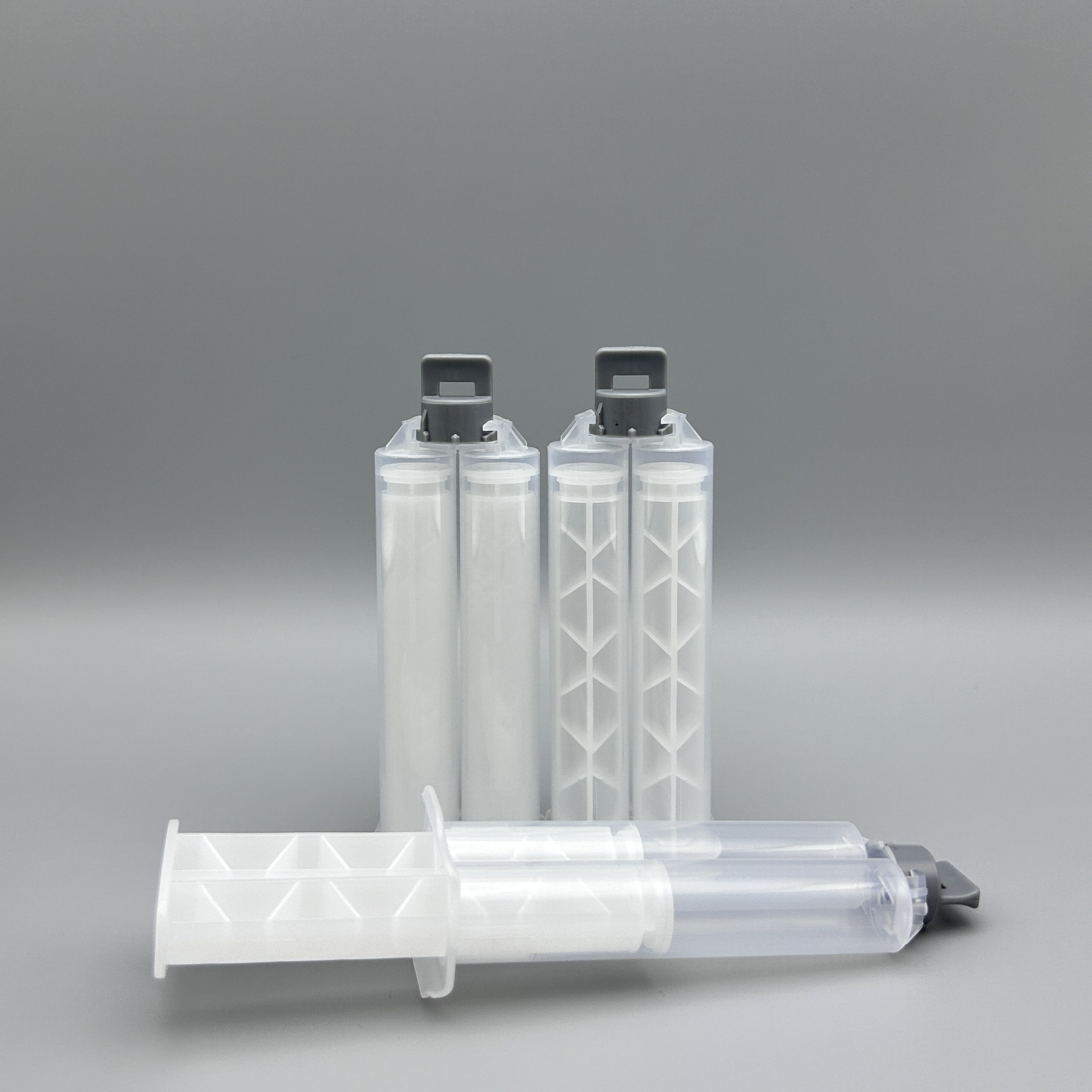 24ml Manual Ab Plastic Cylinder with Push Rod,Dual Glue Syringe Barrel