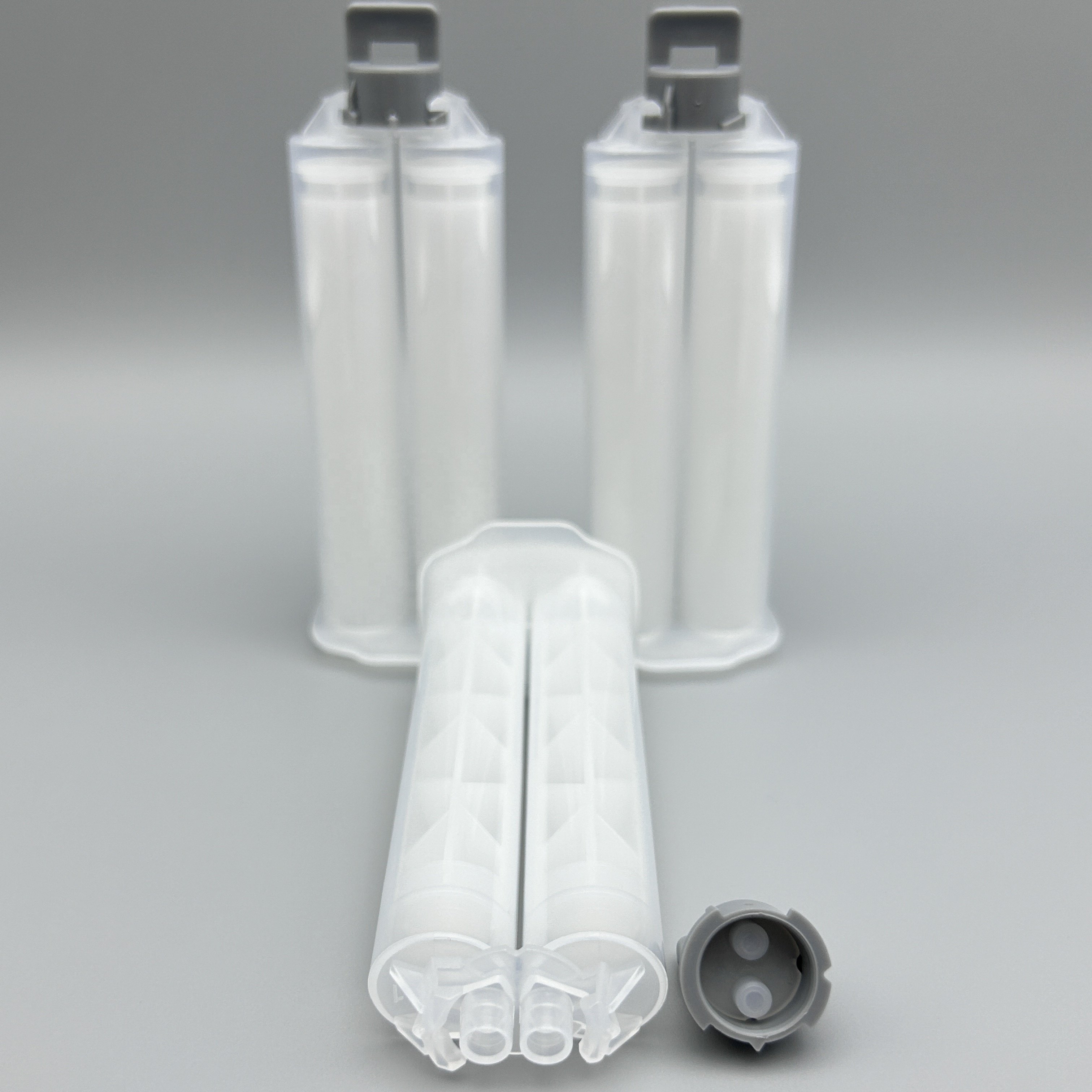 24ml Manual Ab Plastic Cylinder with Push Rod,Dual Glue Syringe Barrel