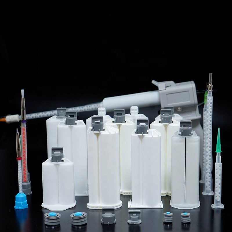 24ml Manual Ab Plastic Cylinder with Push Rod,Dual Glue Syringe Barrel