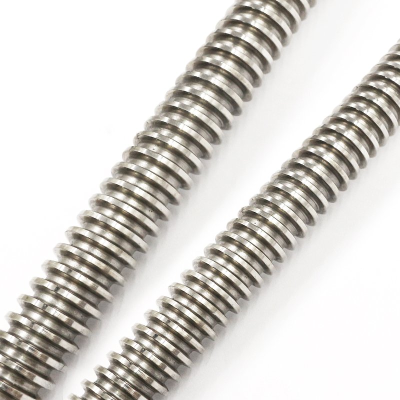 High precision stainless steel unc trapezoidal full threaded rod for engraving machine