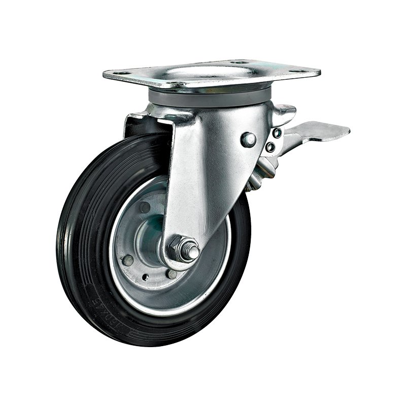 6inch 8inch Outdoor Trash Can Steel Core Rubber Caster Industrial Garbage Bin Castor Wheels