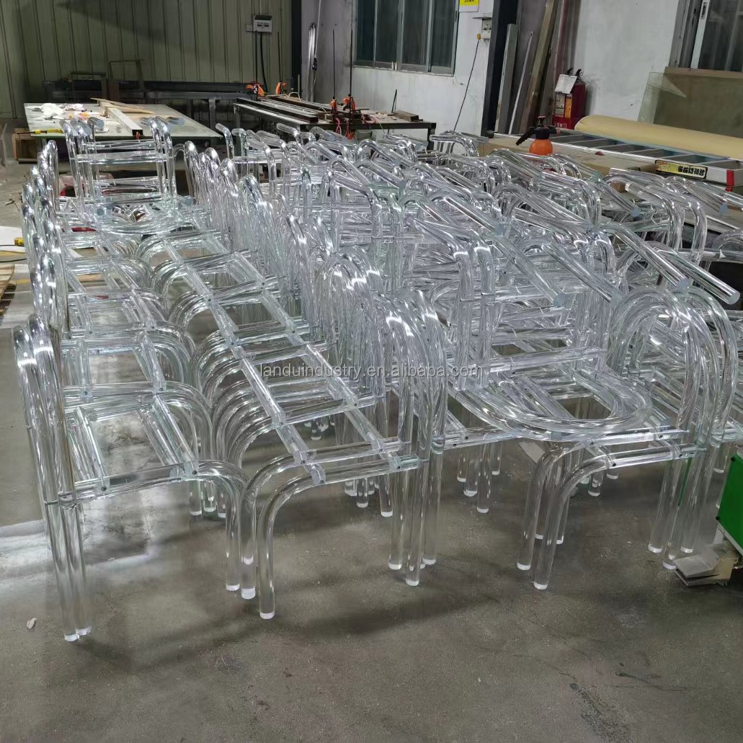 LANDU various diameter free cutting colour PMMA Solid tube extrude transparent Acrylic rod