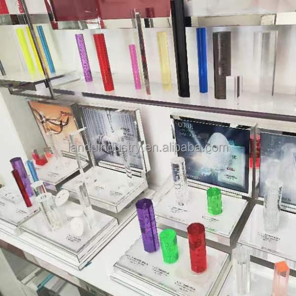 LANDU various diameter free cutting colour PMMA Solid tube extrude transparent Acrylic rod