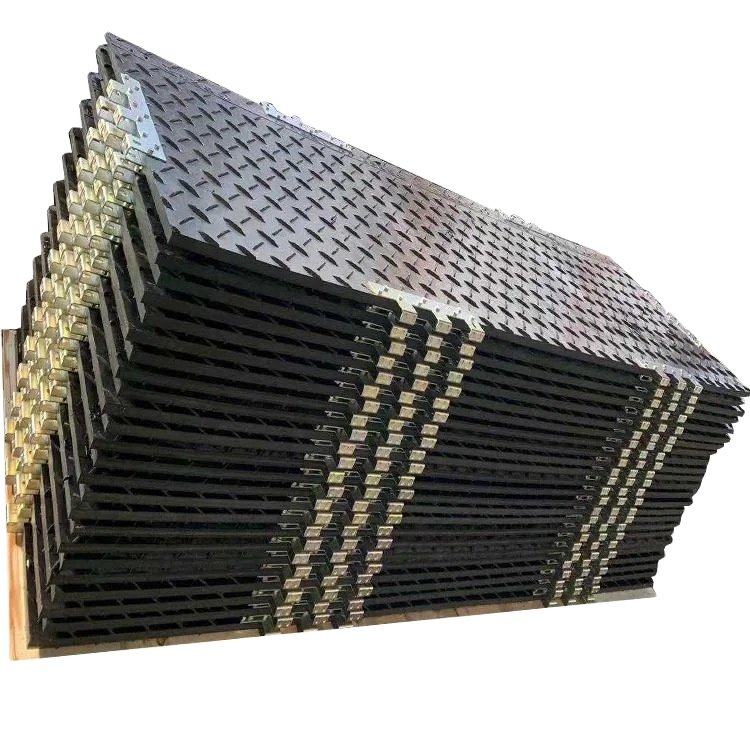 HDPE ground mat crane bog mats hdpe temporary 4x8 ft ground road protection mats for camping