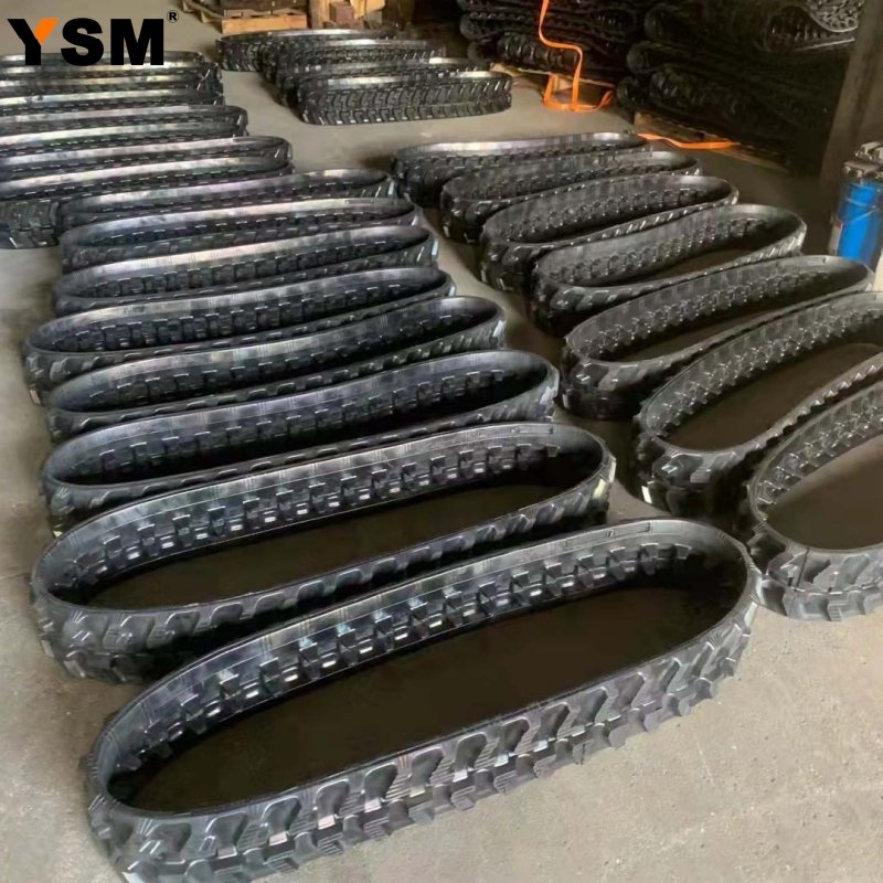 300X52.5X80 400X72.5X74 Undercarriage Parts Harvester Rubber Track Excavator Chassis For Mini Excavator