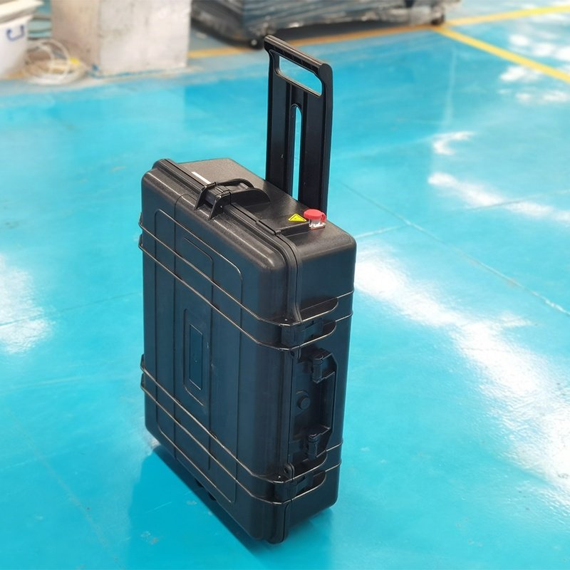 100w 200w 300w Portable Luggage Suitcase Fiber Laser Cleaning Machine for Wood Rust Paint Cleaning