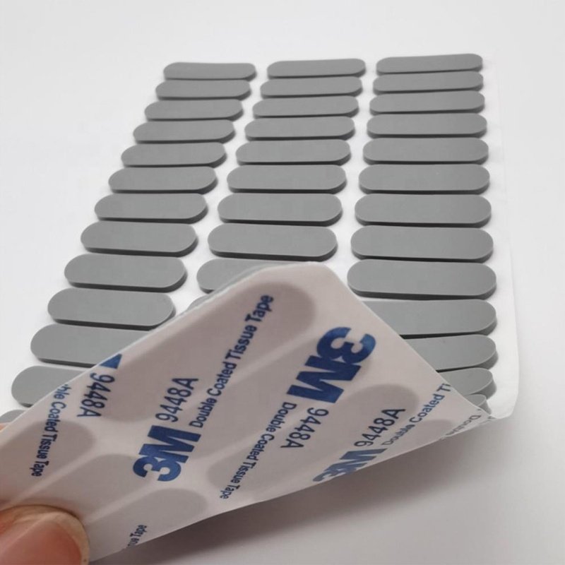 Customized Size High Quality Anti Slip Self Adhesive 3 M Adhesive Silicone Rubber Pad Silicone Rubber Feet Pads 1mm