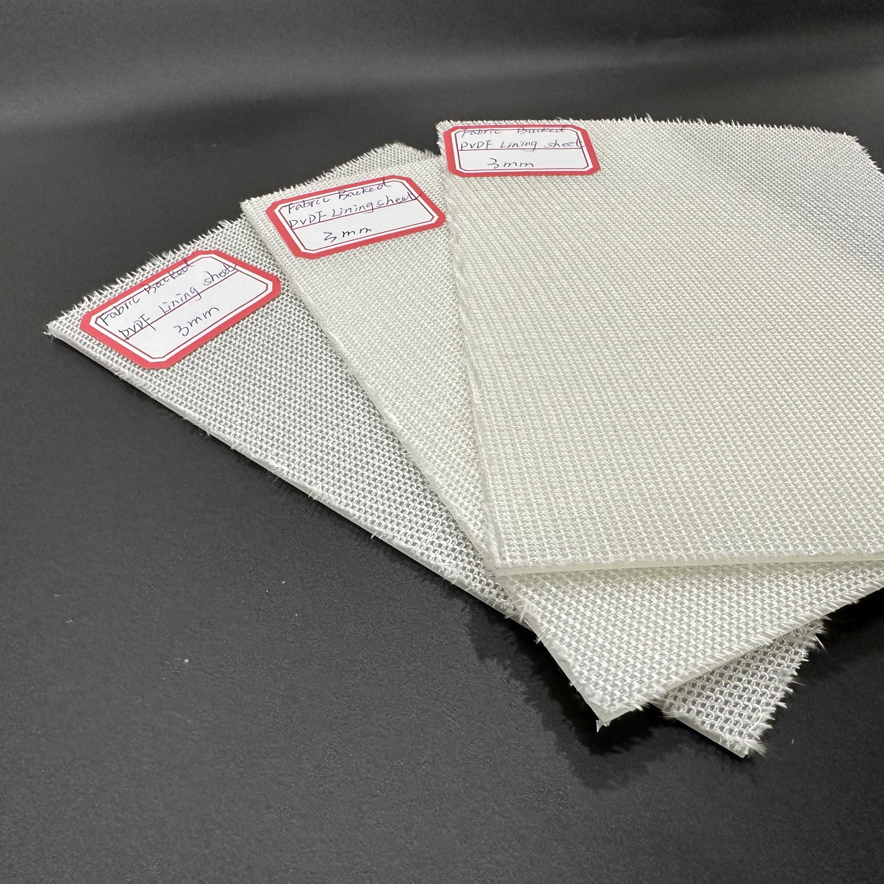 Consistent Quality PVDF Flat Sheet Backed Fiberglass Fabric with Fiber Membrane used for Petroleum Chemical Industry.