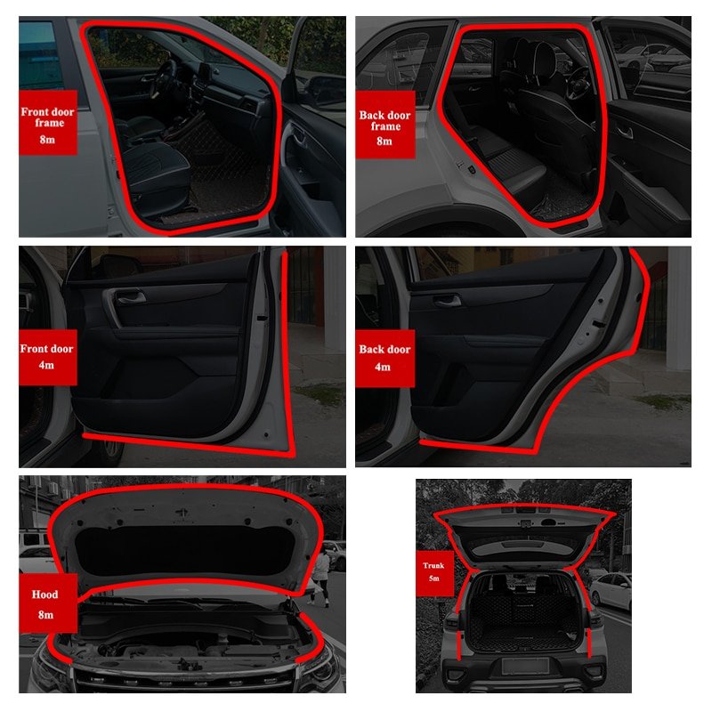 Soundproof semi trailer automotive automobile car door window 4m 3m self adhesive foam epdm rubber weather seal strip